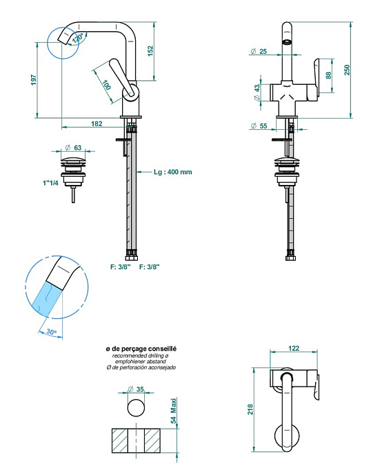 Смеситель для раковины THG Dean - фото-2 | interior market