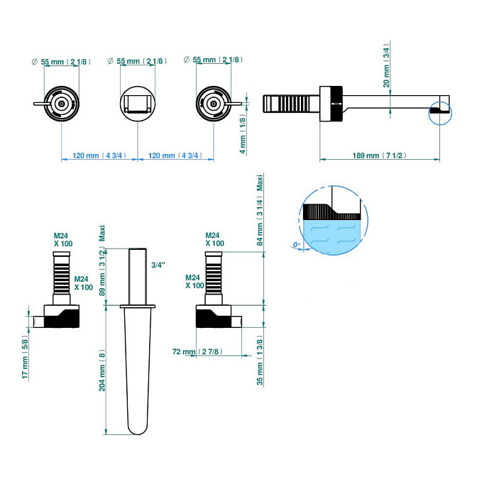 Встраиваемый смеситель THG ZOOM.7 - фото-2 | interior market