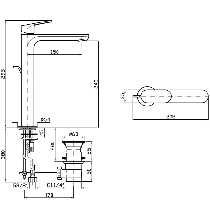 Смеситель для раковины Zucchetti  - фото-2 | interior market