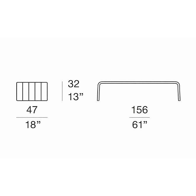 Банкетка Paola lenti Frame - фото-5 | interior market