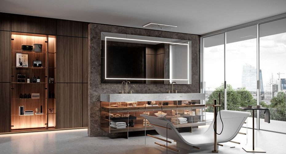 Топ под раковину Gres 180*50*h15 CEPPO DI GRE GREY S.-GCG - фото-3 | interior market