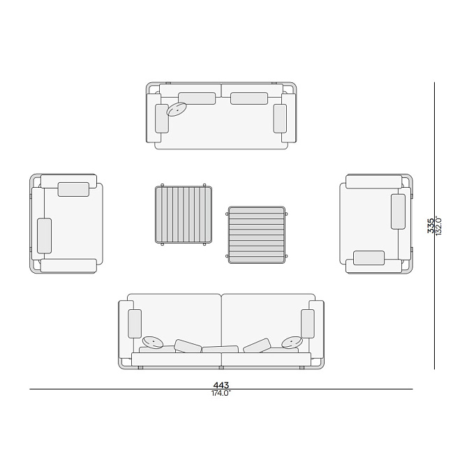 Диванный гарнитур для улицы Manutti Flows - фото-2 | interior market