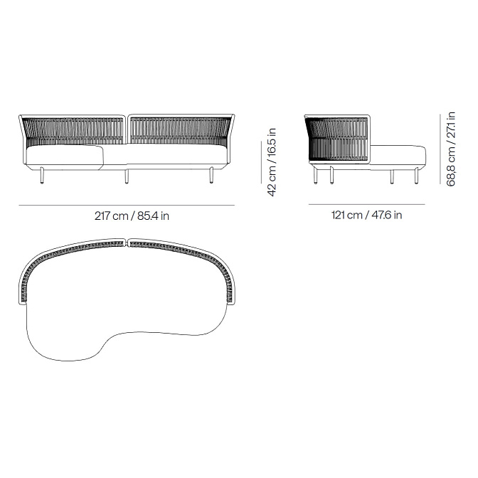 Модульный диван для улицы Amba Woven - фото-3 | interior market