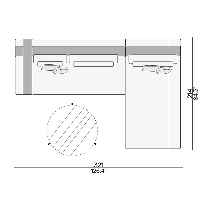 Угловой диван для улицы Manutti Kumo - фото-2 | interior market