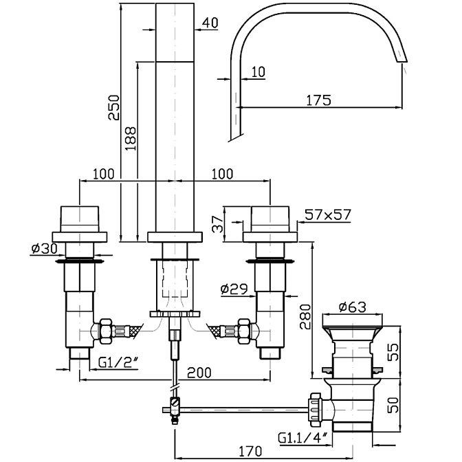 Смеситель для раковины Zucchetti Aguablu - фото-2 | interior market