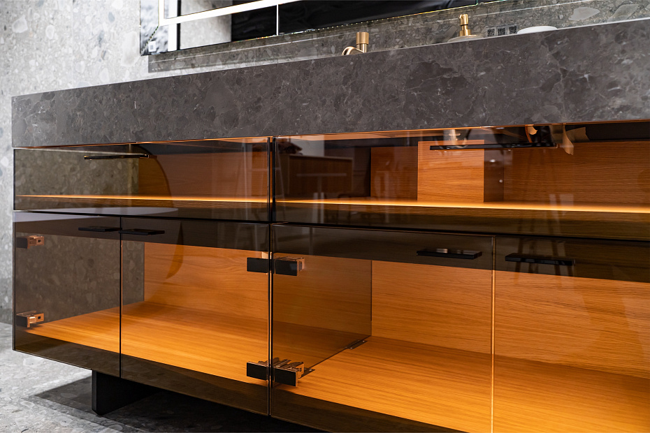 Комплект мебели с раковиной Moma Design ELEGANCE GLASS - фото-2 | interior market