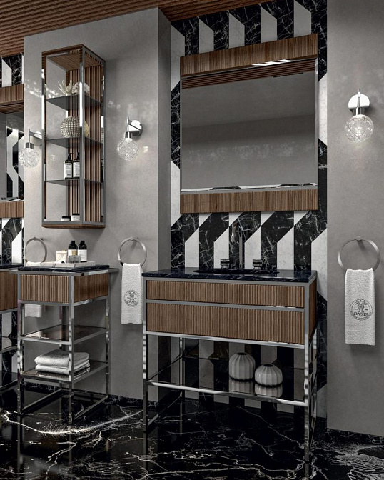 Консоль для ванной комнаты Oasis ACADEMY RIBBED WALNUT - фото-1 | interior market