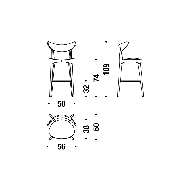 Барный стул Moroso Woodwave - фото-3 | interior market