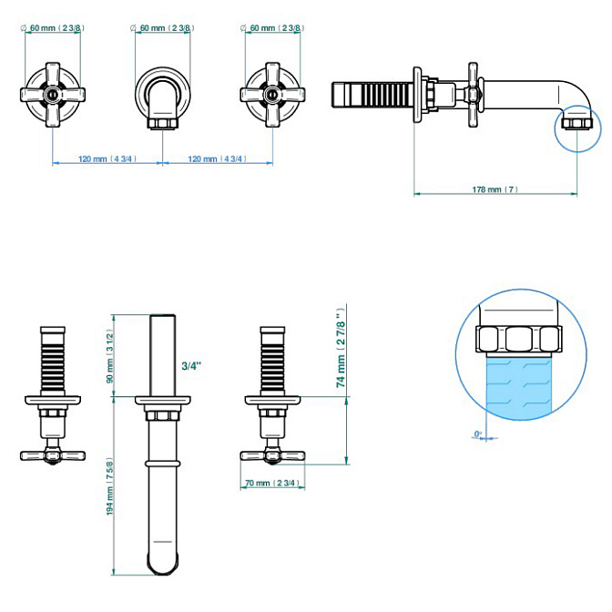 Встраиваемый смеситель THG  - фото-2 | interior market