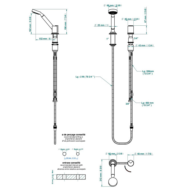 Смеситель для ванны THG Le 9 Howlite - фото-2 | interior market