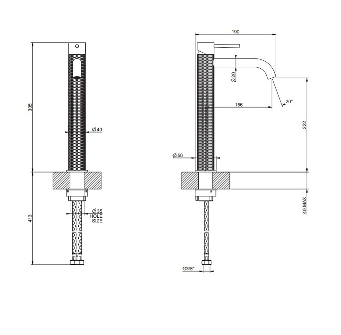 Смеситель для раковины Gessi MECCANICA - фото-5 | interior market