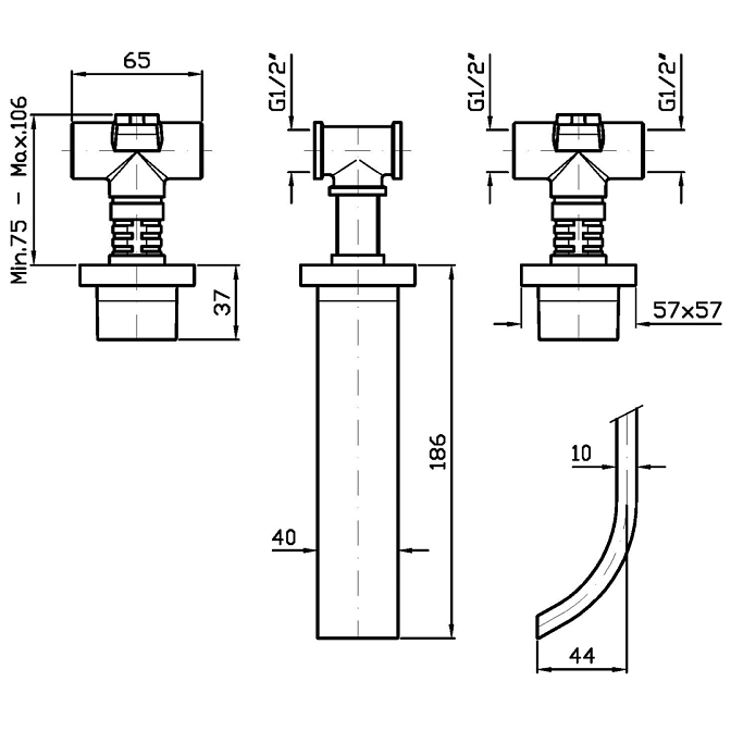 Смеситель для раковины Zucchetti Aguablu - фото-2 | interior market