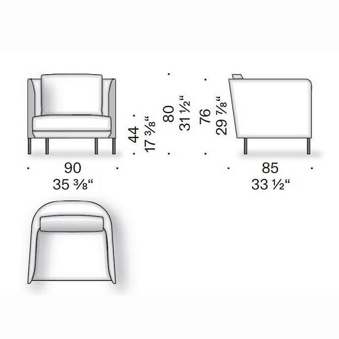 Кресло De Padova BLENDY - фото-3 | interior market