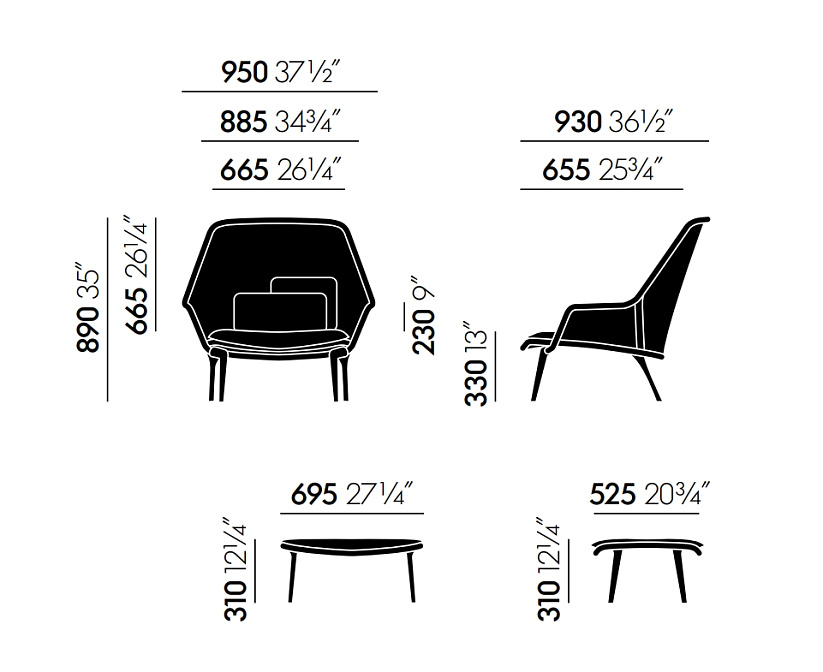 Кресло Vitra Slow Chair & Ottoman - фото-5 | interior market