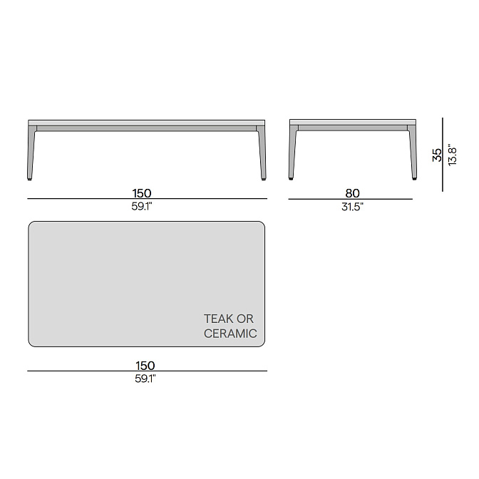 Кофейный столик для улицы Manutti Zendo Sense - фото-2 | interior market