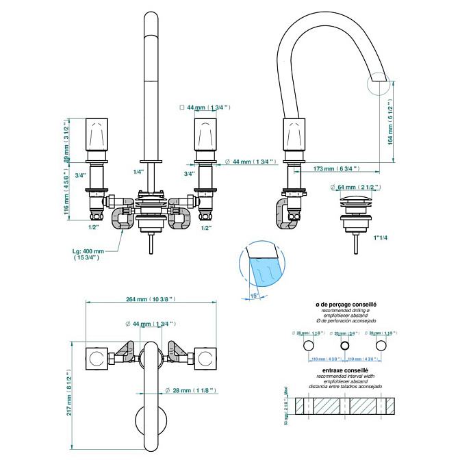 Смеситель для раковины THG Beyond crystal - фото-3 | interior market