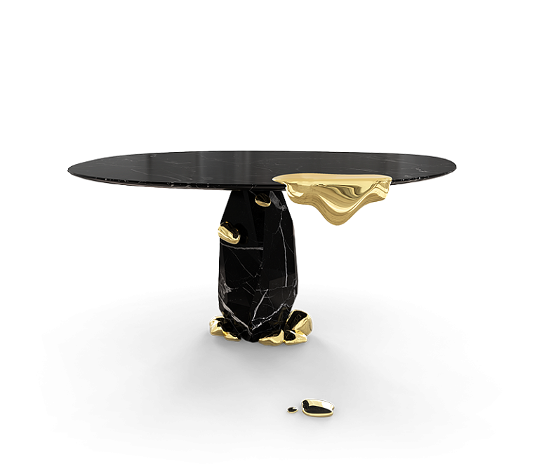 Обеденный стол Boca do Lobo Diamond Nero Marquina Dining Table - фото-2 | interior market