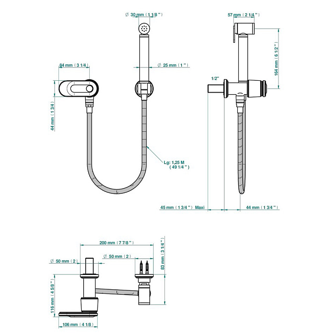 Смеситель для биде THG Corvair Portoro - фото-2 | interior market