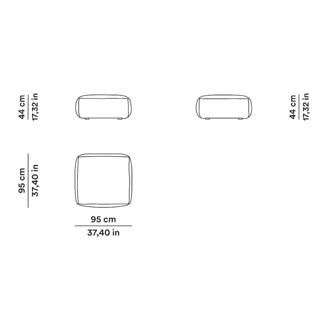 Пуф Tacchini Le Mura Ottoman - фото-4 | interior market