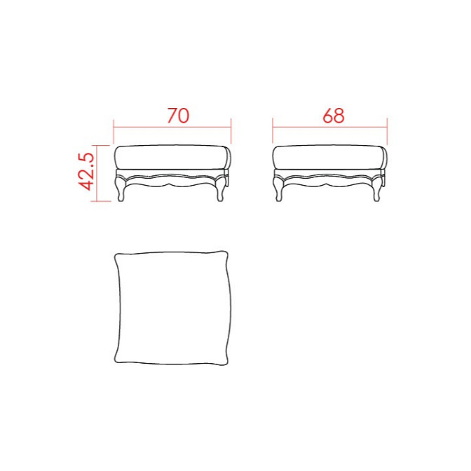 Табурет JNL Molière - фото-3 | interior market