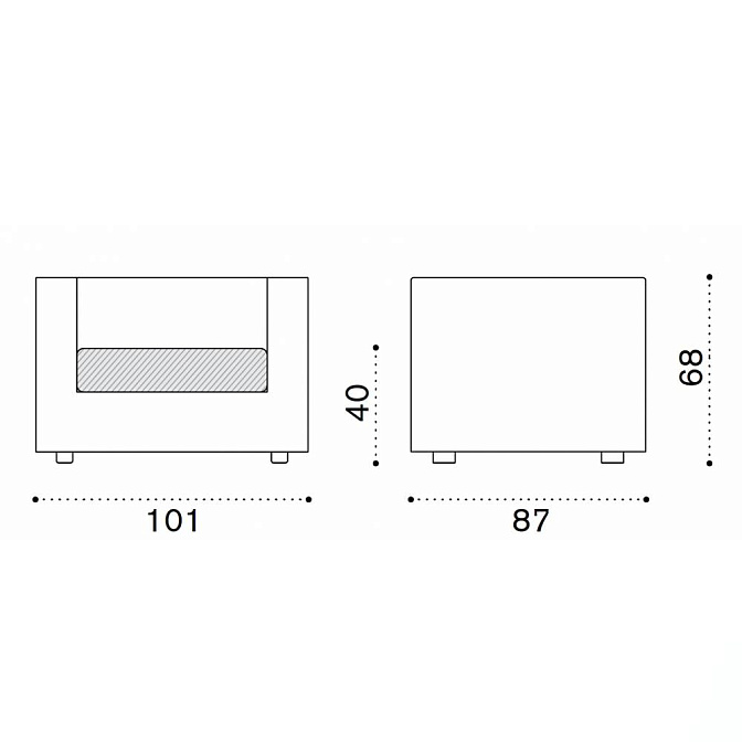 Кресло для улицы Ethimo Cube - фото-2 | interior market