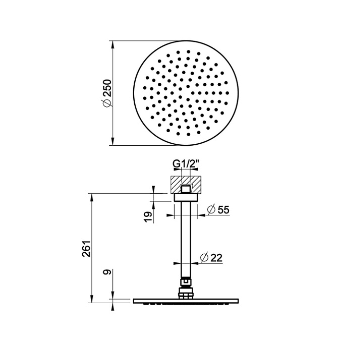 Верхний душ Gessi INGRANAGGIO - фото-2 | interior market