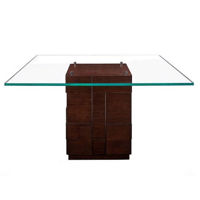 Обеденный стол Bolier Kingsley Glass Top Square Dining Table - фото-1 | interior market