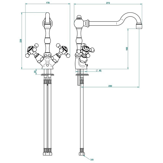 Смеситель для кухни THG  - фото-2 | interior market