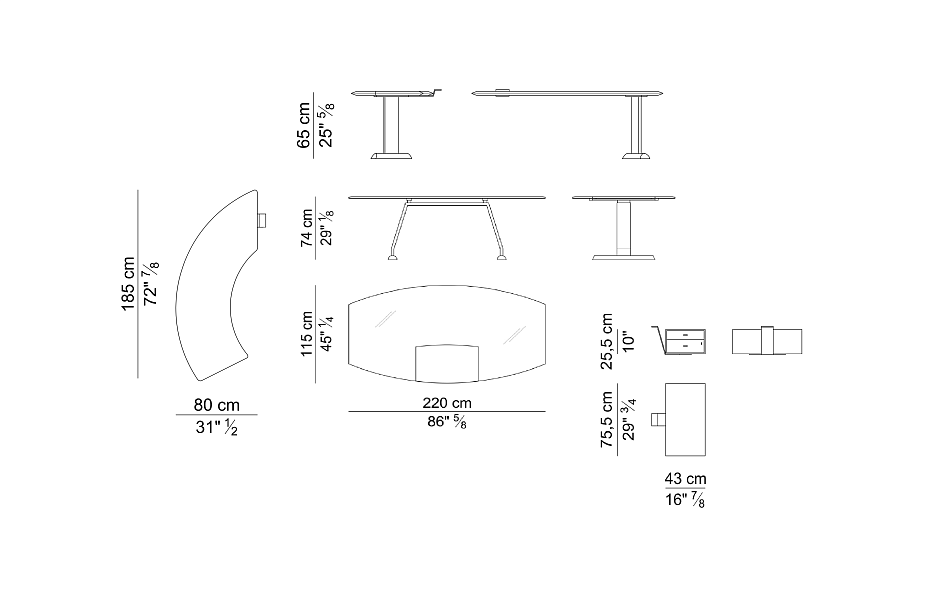 Письменный стол i4Mariani DOLMEN - фото-4 | interior market