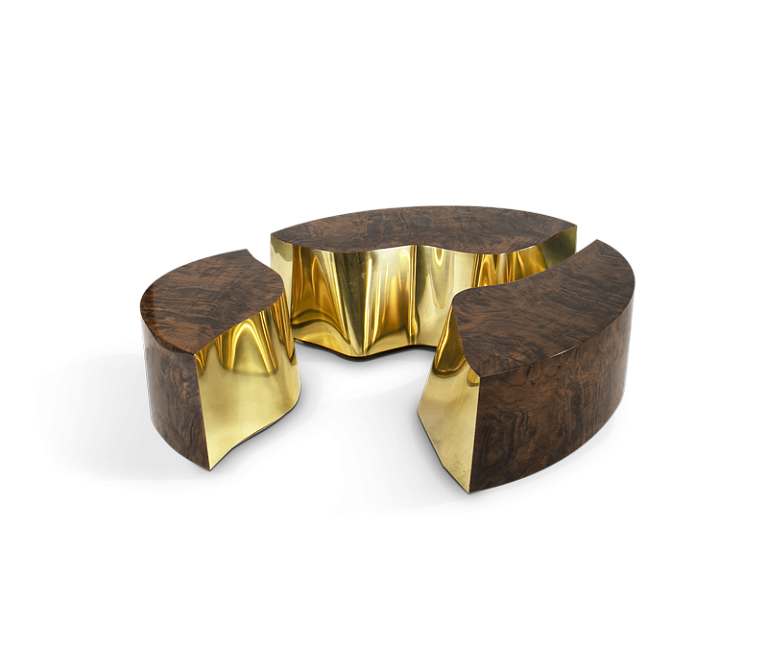 Журнальный столик Boca do Lobo Lapiaz Oval Walnut Center Table - фото-2 | interior market