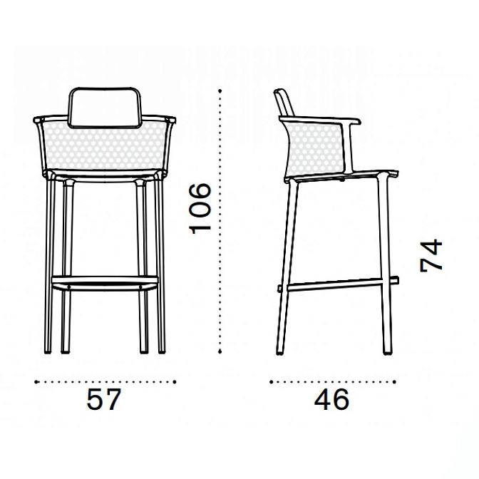 Барный стул Ethimo Nicolette - фото-2 | interior market
