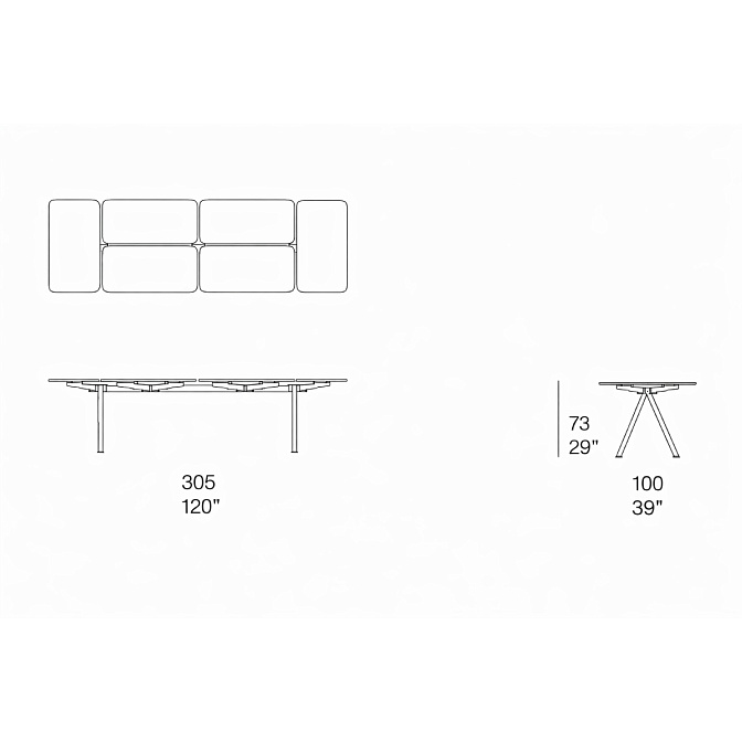 Обеденный стол Paola lenti Altopiano - фото-4 | interior market