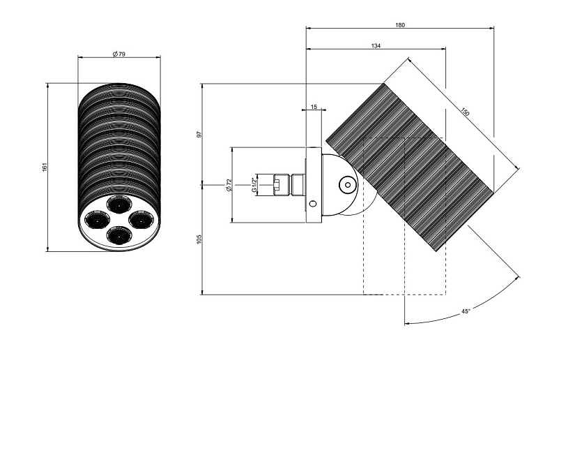 Верхний душ Gessi SPOTWATER TRAME - фото-6 | interior market