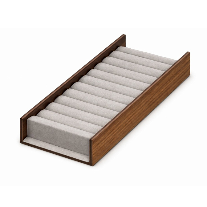 Контейнер для колец 15*25*5h Brown wallnut/grey - фото-1 | interior market