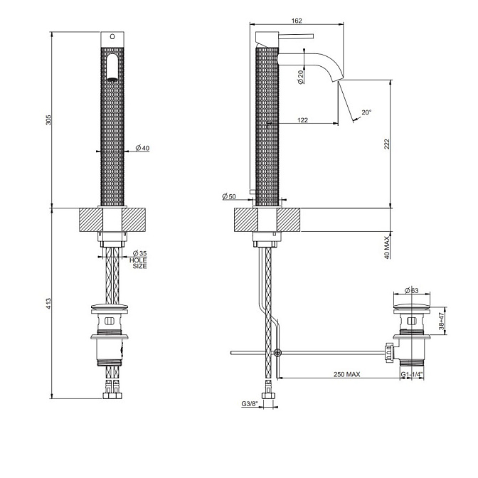 Смеситель для раковины Gessi MECCANICA - фото-2 | interior market