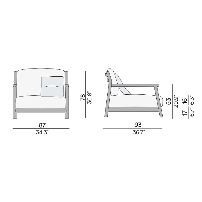 Кресло для улицы Manutti Muyu - фото-2 | interior market