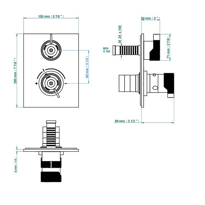 Встраиваемый смеситель THG ZOOM.7 - фото-2 | interior market
