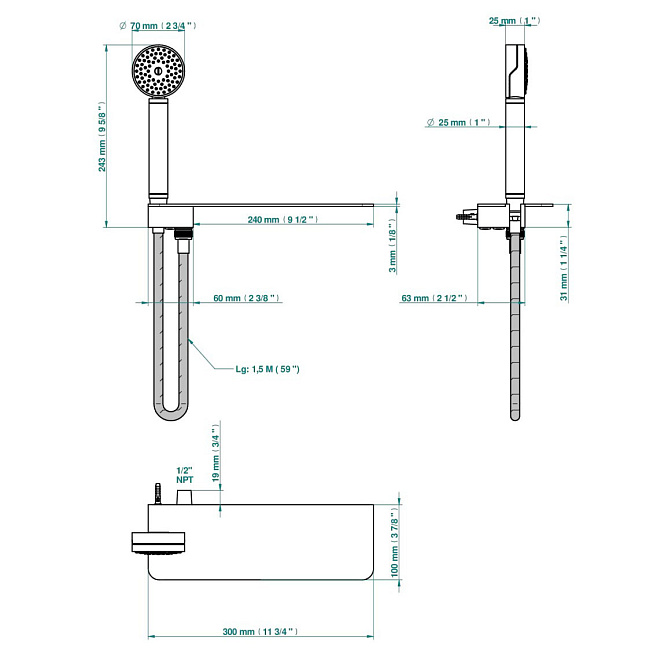 Встраиваемый смеситель THG ZOOM.7 - фото-2 | interior market