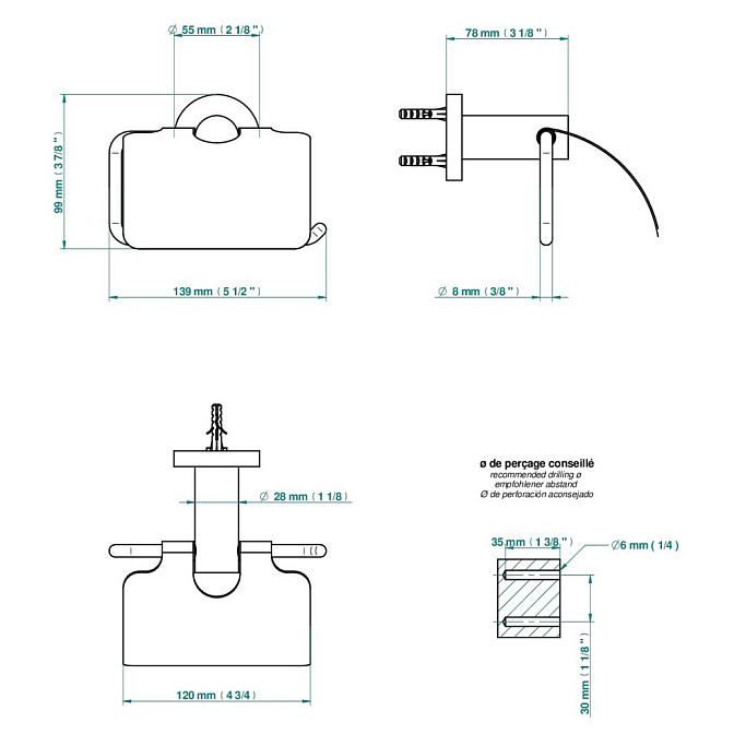 Держатель для туалетной бумаги THG ZOOM.7 - фото-2 | interior market