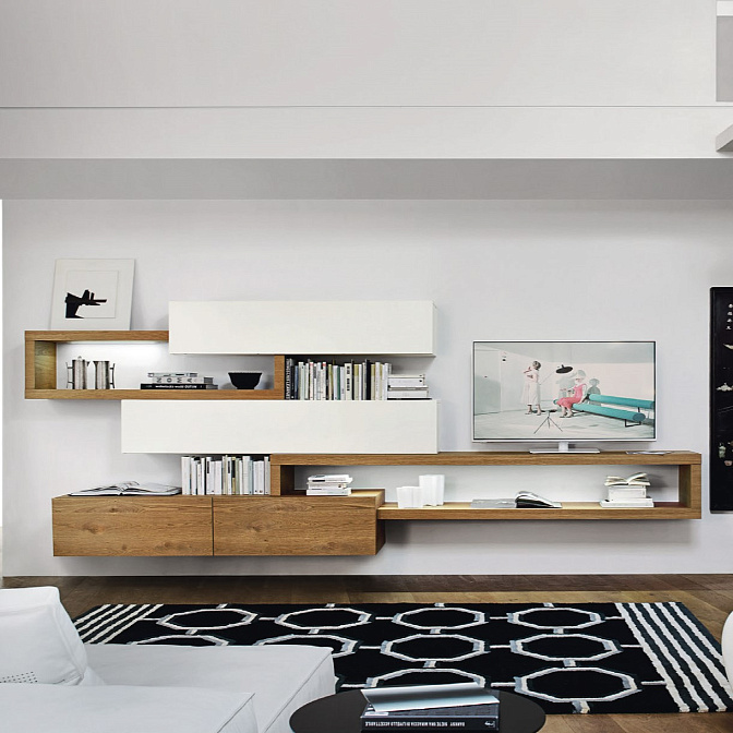 Стенка под ТВ Sangiacomo Lampo Pianali - фото-1 | interior market Стенка под ТВ Sangiacomo Lampo Pianali - фото-1 | interior market