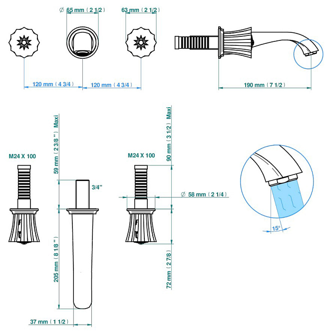 Смеситель для раковины THG  - фото-2 | interior market