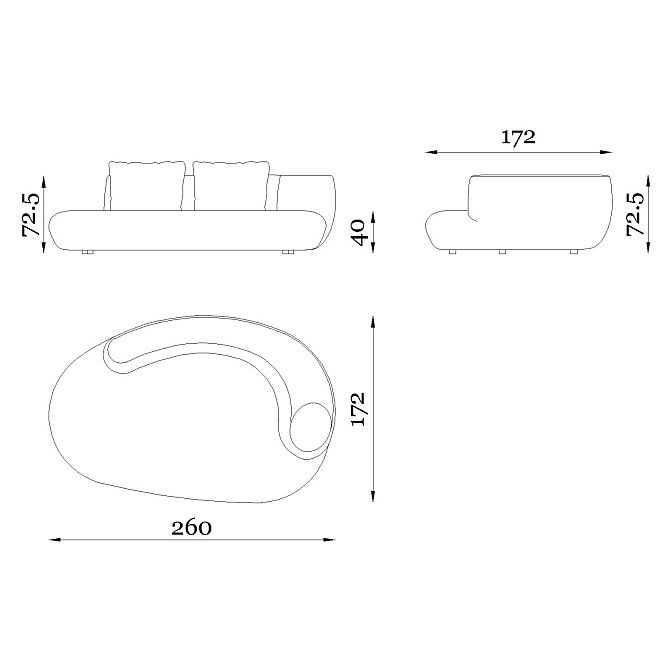 Диван-шезлонг Rugiano RAFAEL - фото-5 | interior market