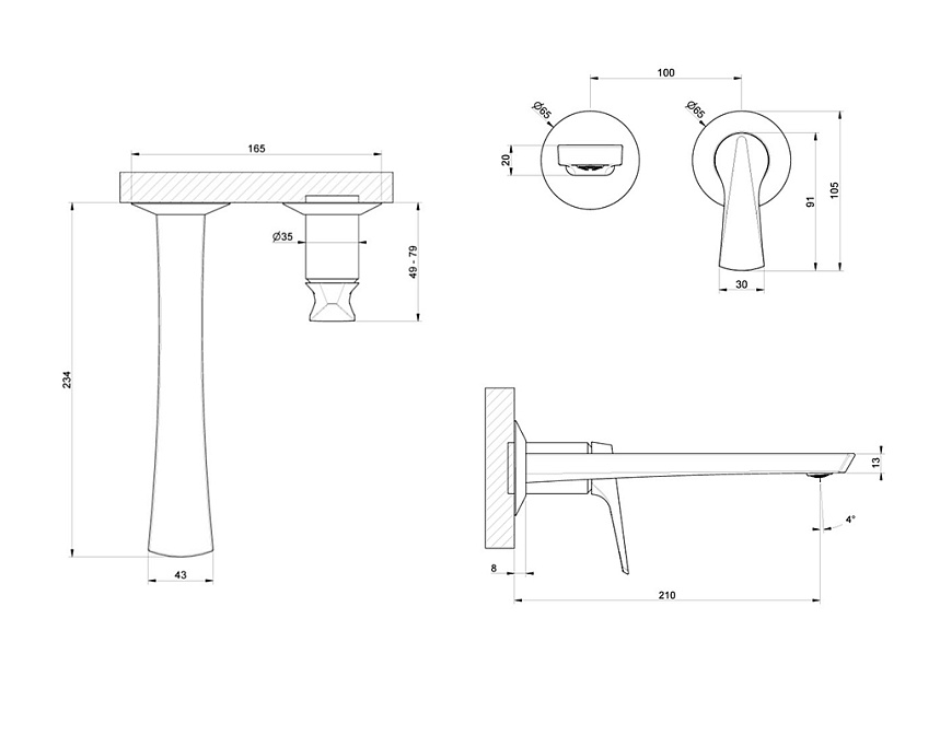 Смеситель для раковины Gessi VENTAGLIO - фото-2 | interior market