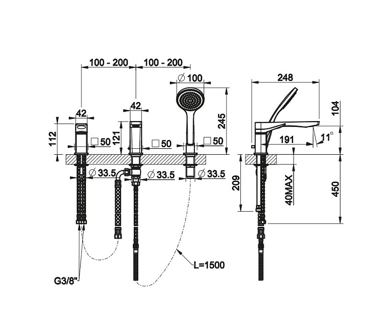 Смеситель для ванны Gessi RILIEVO - фото-2 | interior market