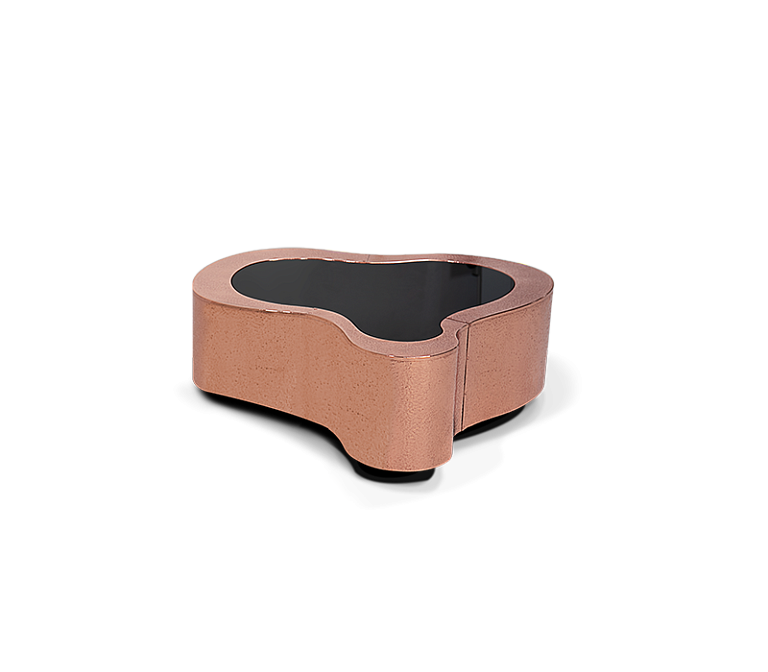 Журнальный столик Boca do Lobo Wave Hammered Copper Center Table - фото-5 | interior market