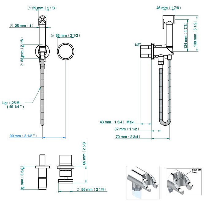 Смеситель для биде THG Yoko Color - фото-2 | interior market
