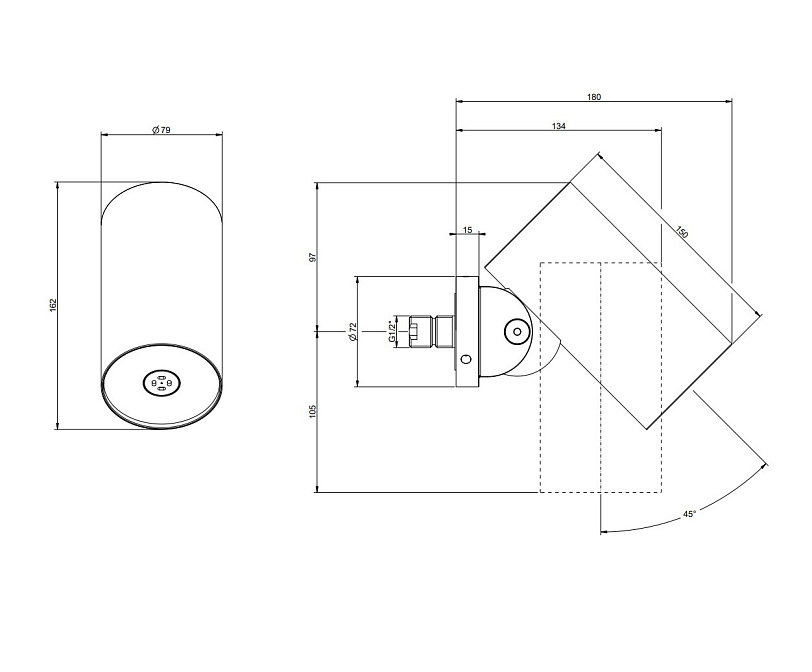 Верхний душ Gessi HABITO - фото-2 | interior market