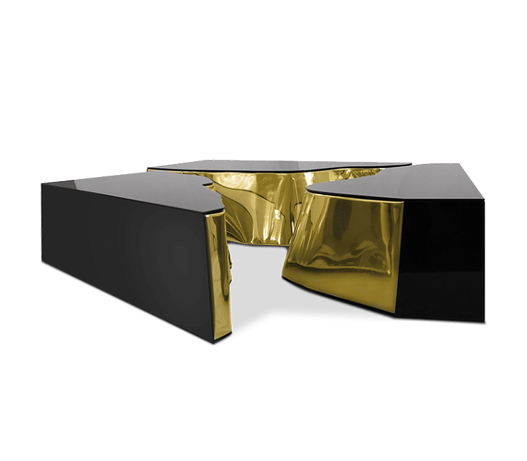 Журнальный столик Boca do Lobo Lapiaz Black And Gold Center Table - фото-2 | interior market
