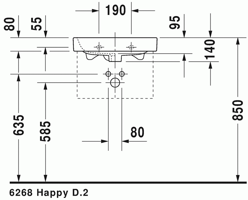 Раковина  Duravit HAPPY D.2 - фото-4 | interior market
