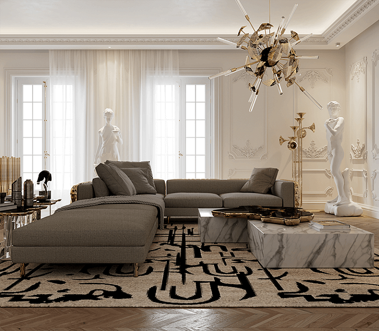 Журнальный столик Boca do Lobo Navarra Black White Center Table - фото-9 | interior market